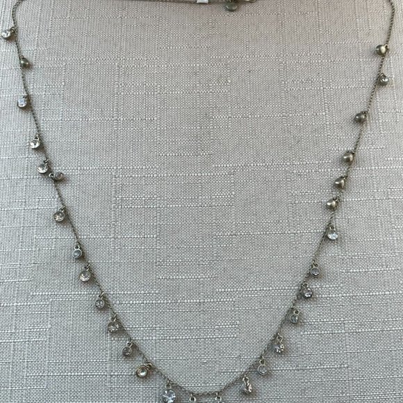 Loft Women Necklace Crystals Accent Fashion Jewelry Gold Tone Necklace - Picture 4 of 12